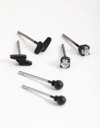 Matte Bolt and Diamante Earrings - link has visual effect only