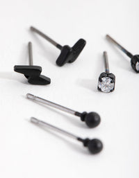 Matte Bolt and Diamante Earrings - link has visual effect only