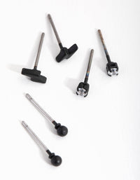 Matte Bolt and Diamante Earrings - link has visual effect only