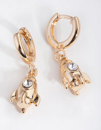 Gold Mini Rocket Huggie Earrings - link has visual effect only