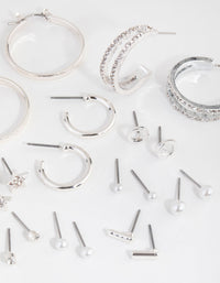Silver Star Stud and Hoop 16-Pack Earring - link has visual effect only