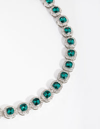 Rhodium Classic Halo Necklace - link has visual effect only