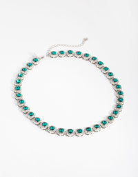 Rhodium Classic Halo Necklace - link has visual effect only