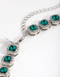 Rhodium Classic Halo Necklace - link has visual effect only