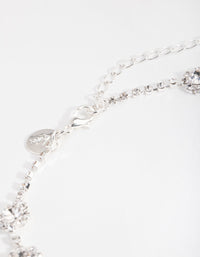 Silver Round Surrounded Choker Necklace - link has visual effect only