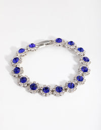 Rhodium Diamante Flower Bracelet - link has visual effect only