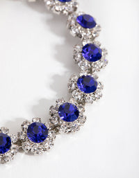 Rhodium Diamante Flower Bracelet - link has visual effect only