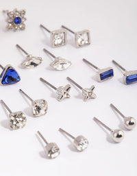 Rhodium Royal Stud Earring Pack - link has visual effect only