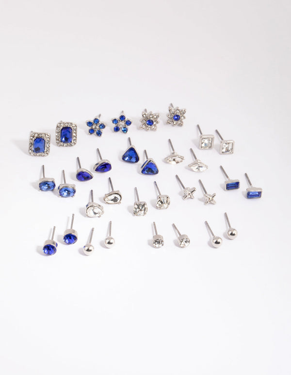 Rhodium Royal Stud Earring Pack