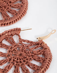 Gold Small Crochet Hoop Earrings - link has visual effect only