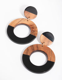 Acrylic and Wood Drop Earrings - link has visual effect only