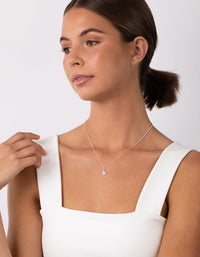 Sterling Silver Cubic Zirconia Star Necklace - link has visual effect only