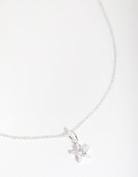 Sterling Silver Cubic Zirconia Star Necklace - link has visual effect only