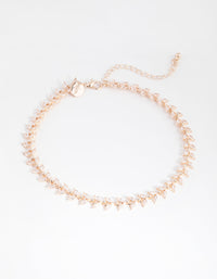 Rose Gold Cubic Zircona Laurel Necklace - link has visual effect only