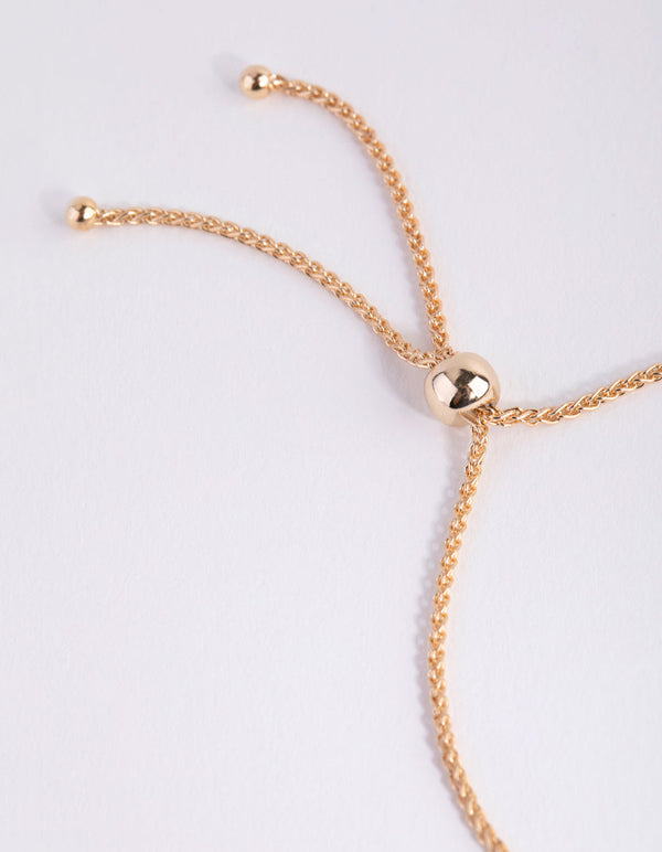 Gold Cubic Zirconia Star Toggle Bracelet