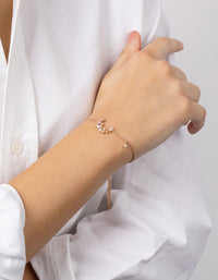 Gold Cubic Zirconia Star Toggle Bracelet - link has visual effect only