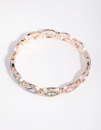 Rose Gold Marquise and Diamante Stretch Bracelet - link has visual effect only