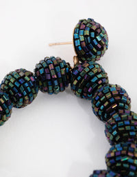 Sead Bead Beaded Ball Drop Earrings - link has visual effect only
