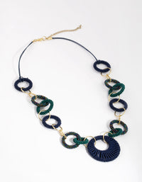 Bead Interlock Hoop Necklace - link has visual effect only