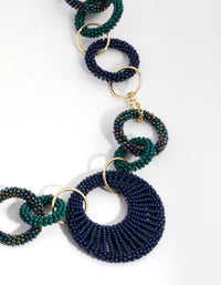 Bead Interlock Hoop Necklace - link has visual effect only