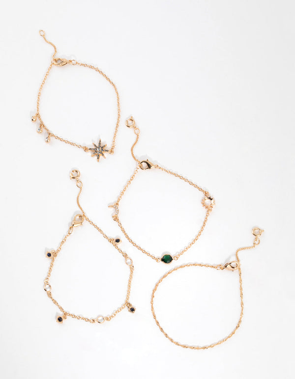 Gold Celestial Bracelet Pack