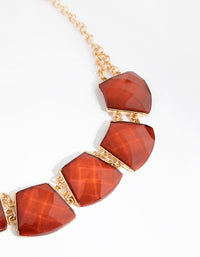 Gold Shaped Stone Chain Necklace - link has visual effect only