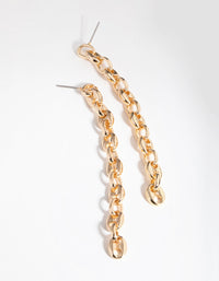 Gold Marina Chain Drop Earrings - link has visual effect only