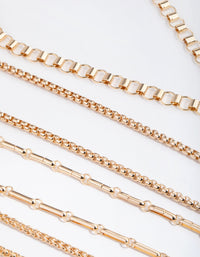 Gold Mix Chain Cross Pack Necklace - link has visual effect only