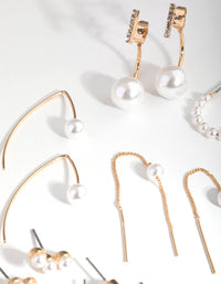 Gold Mixed Pearl 16-Pack Earring - link has visual effect only