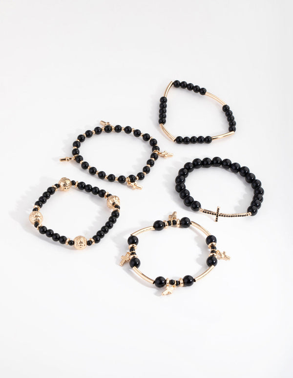 Gold Cross Mash Bracelet Pack