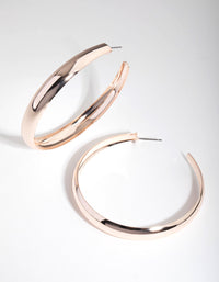 Rose Gold 60mm Hoop Earrings - link has visual effect only