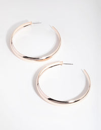 Rose Gold 60mm Hoop Earrings - link has visual effect only
