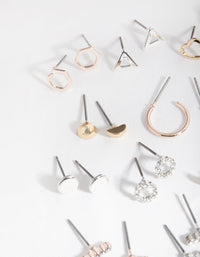 Mixed Metal 12-Pack Geometric Shapes Earring - link has visual effect only