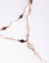 Rose Gold Diamond Chain Double Row Necklace - link has visual effect only