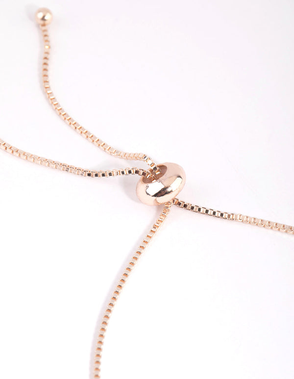 Rose Gold Floral Toggle Bracelet