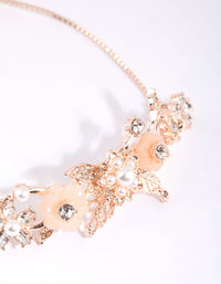 Rose Gold Floral Toggle Bracelet - link has visual effect only