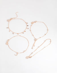 Rose Gold Celestial Drop 4-Pack Bracelets - link has visual effect only