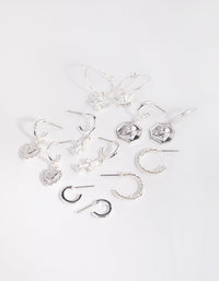 Silver Cherub Cross 6-Pack Earring - link has visual effect only