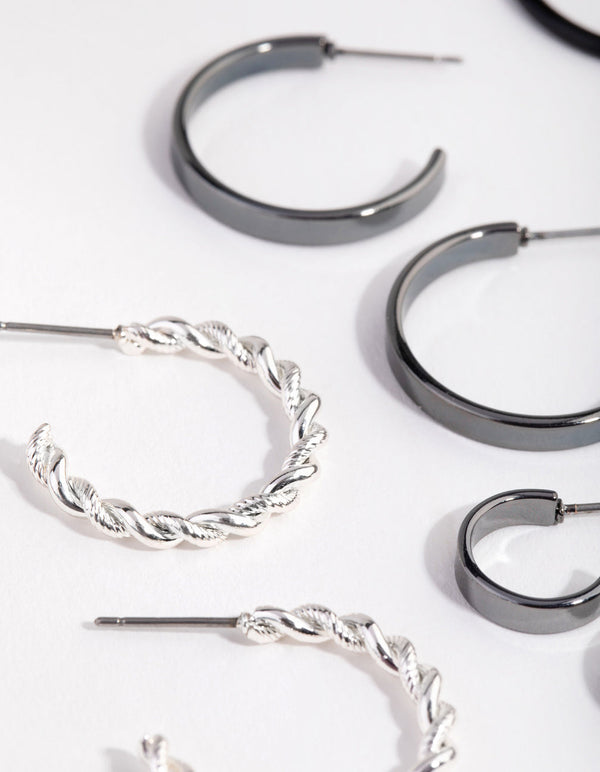 Mixed Metal Sleeper 6-Pack Earring