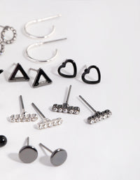 Mixed Metal 12-Pack Geometric Shapes Earring - link has visual effect only