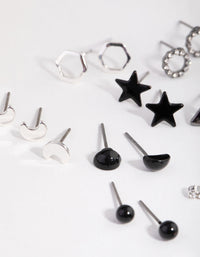 Mixed Metal 12-Pack Geometric Shapes Earring - link has visual effect only