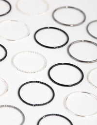 Mixed Metal Textured Ring 12-Pack - link has visual effect only
