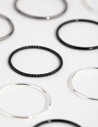 Mixed Metal Textured Ring 12-Pack - link has visual effect only