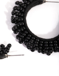 Matte Beaded Hoop Earrings - link has visual effect only