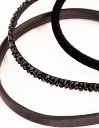Beaded Velvet and Satin Headband 3-Pack - link has visual effect only