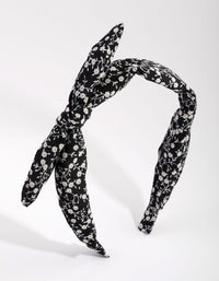 Fabric Ditzy Side Bow Alice Band - link has visual effect only
