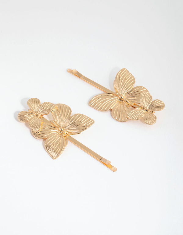 Gold Matte Butterfly Pins