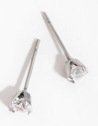 Titanium Cubic Zirconia Stud Earrings - link has visual effect only