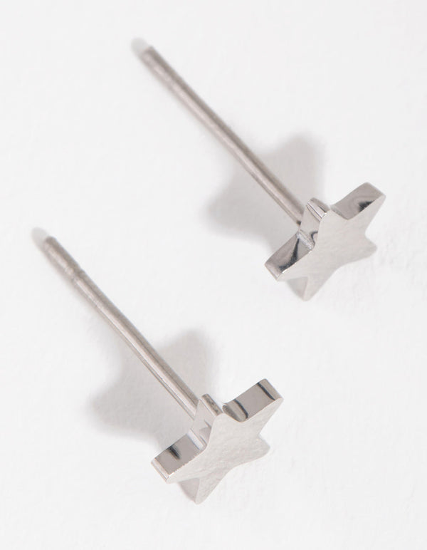Titanium Star Stud Earrings