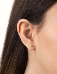 24 Carat Gold Plated Titanium Star 3-Pack Stud Earrings - link has visual effect only